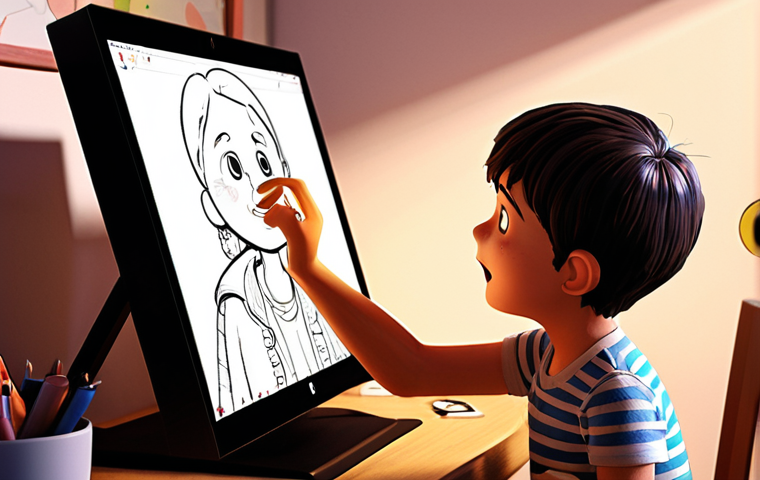 A heartwarming illustration of an animation studio, focusing on the meticulous process of bringing a charming children's train character (like Titipo) to life. The scene should depict the transition from vibrant hand-drawn concept sketches and character designs pinned on a wall, to a detailed 3D model being meticulously crafted on a digital workstation. An animator's hand gently adjusts a facial expression on screen, emphasizing the "warmth" and "breath of life" infused into the character. Soft, inviting lighting fills the creative space, hinting at the passion behind the craft. Style: Artistic, detailed, vibrant, heartwarming, cinematic. Aspect ratio: 16: