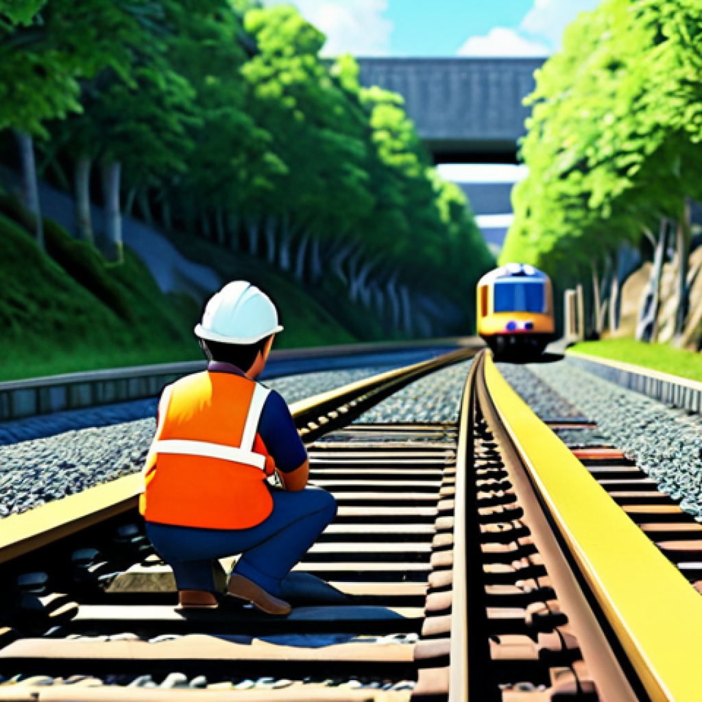 띠띠뽀 캐릭터의 성장과 변화 - Teamwork**

"ティティポ and friends (ディーゼル, ジニー, ピット) working together to repair a train track, bright co...