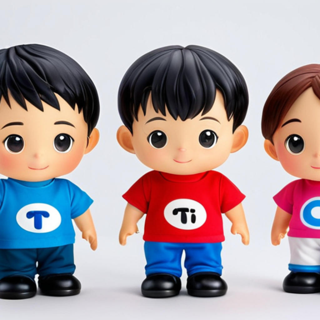 띠띠뽀와 애니메이션 산업 트렌드 - **띠띠뽀 캐릭터 상품:**
    "Cute Ttitti-po character merchandise display, vibrant colors, children's toys, ...