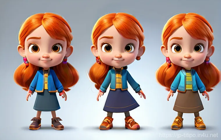 띠띠뽀 공식 아트북 - Prompt 1: Character Design Evolution of Titipo and Friends**