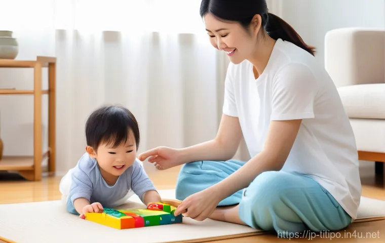 띠띠뽀 관련 학부모 커뮤니티 - Prompt 1: Cozy Titipo Playtime with Mom**