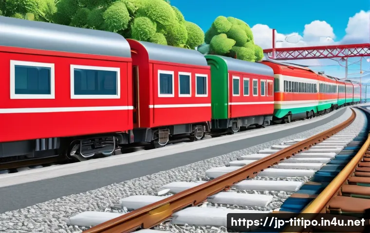 띠띠뽀 브랜드 캠페인 사례 - **Prompt 1: Cheerful Train Village Scene**
    A bright and colorful 3D animation of Titipo, a cheer...