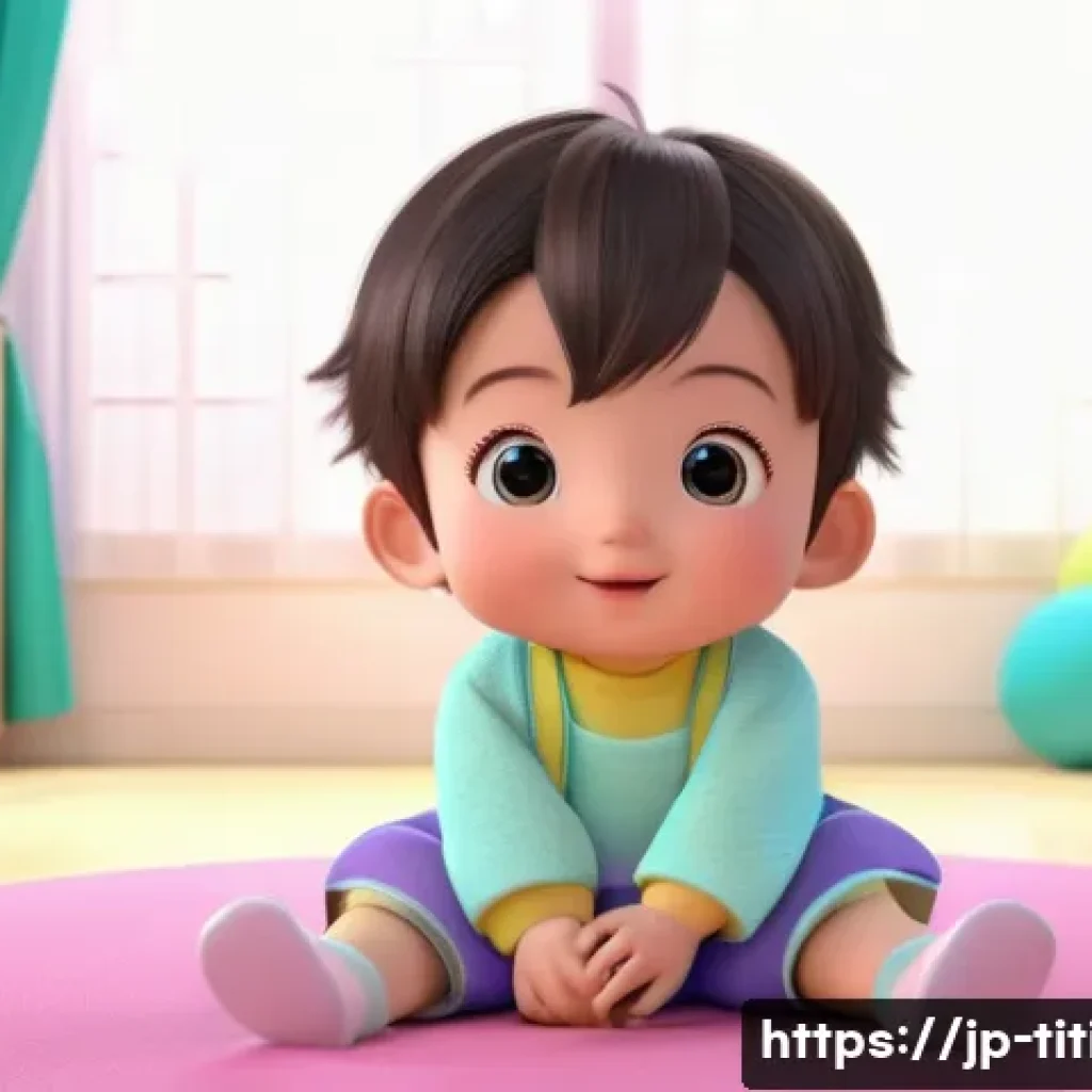 띠띠뽀 3D 애니메이션 기술 - A highly detailed 3D animated child character from a Japanese educational series, wearing a colorful...