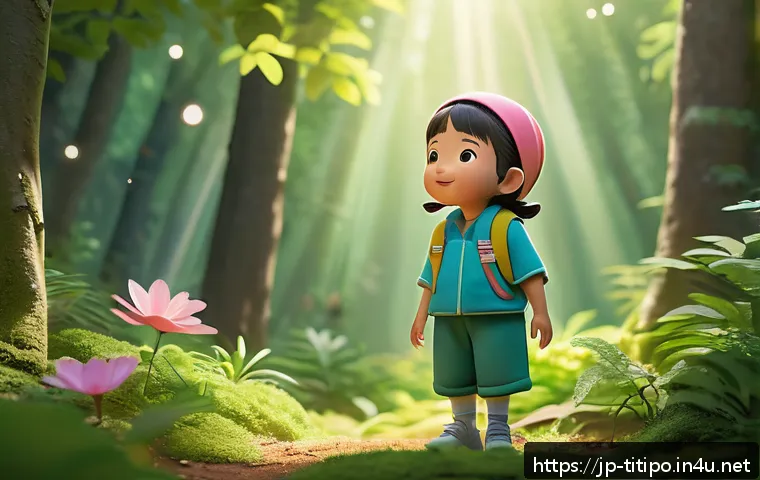 띠띠뽀 특별판 에피소드 - A heartwarming scene featuring a cheerful, colorful animated character named 띠띠뽀 wearing bright, chi...