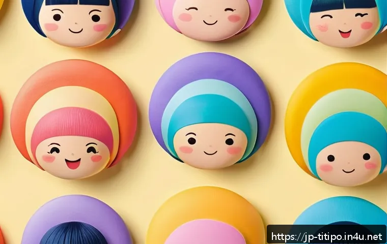 띠띠뽀와 다른 기차 콘텐츠 비교 - A bright and colorful scene featuring a group of soft, round, and friendly cartoon characters inspir...
