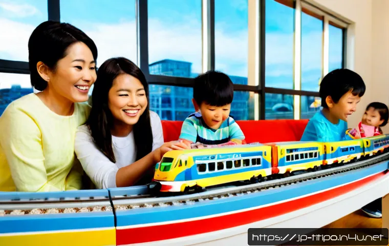 띠띠뽀 콘텐츠의 글로벌 매력 요소 - Photorealistic family-friendly scene of diverse children and grandparents watching cheerful colorful...